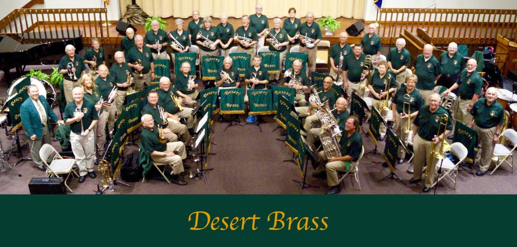 Dan with Desert Brass at Palm Ridge Rec. Center for MOWW Event