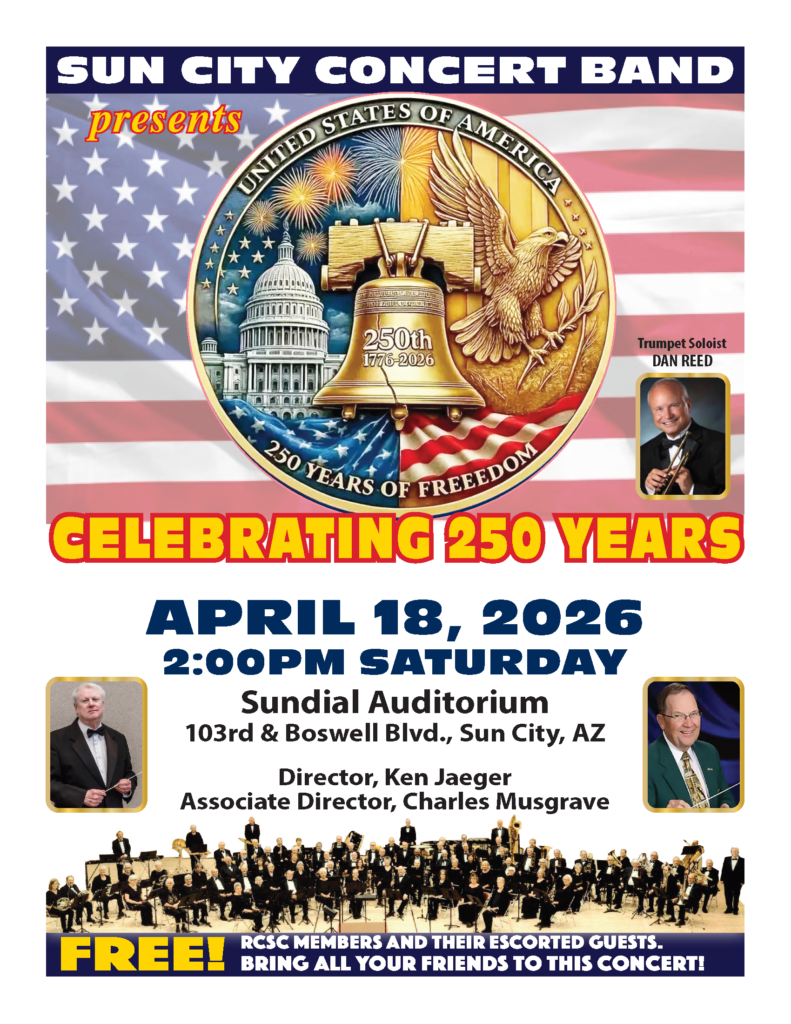 Dan w/ Sun City Concert Band – Spring Concert @ the Sundial
